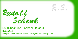 rudolf schenk business card